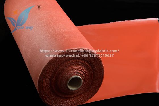 ผ้าซิลิโคนกันไฟสีแดง ทนต่ออุตสาหกรรม 200 องศาเซลเซียส