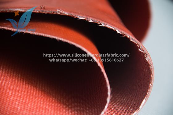 ผ้าซิลิโคนกันไฟสีแดง ทนต่ออุตสาหกรรม 200 องศาเซลเซียส